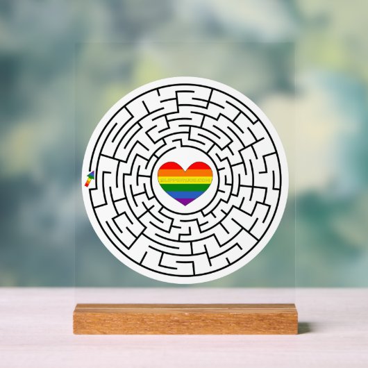 SlipperyJoe's Stolz-Labyrinth-Pfeil-Puzzle labyri Acrylschild (Neutral)