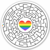 SlipperyJoe's Stolz-Labyrinth-Pfeil-Puzzle labyri Aufkleber (Vorderseite)