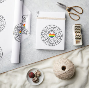 SlipperyJoe's Stolz-Labyrinth-Pfeil-Puzzle labyri Geschenkpapier