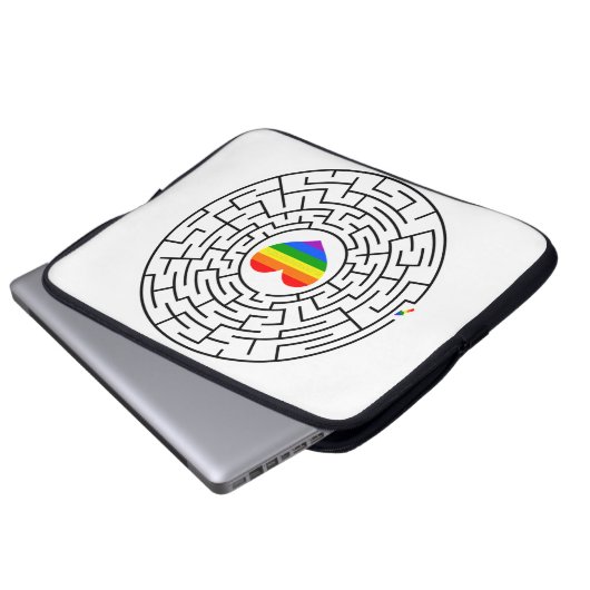 SlipperyJoe's Stolz-Labyrinth-Pfeil-Puzzle labyri Laptopschutzhülle (Vorne Knopf)