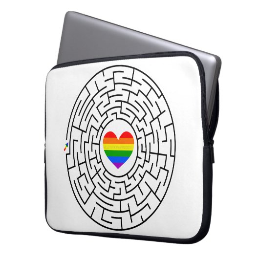 SlipperyJoe's Stolz-Labyrinth-Pfeil-Puzzle labyri Laptopschutzhülle (Vorderseite Links)