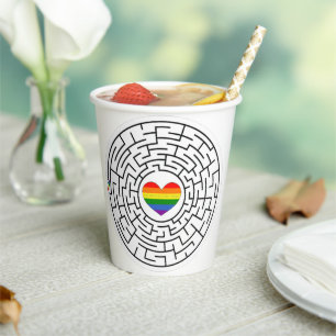 SlipperyJoe's Stolz-Labyrinth-Pfeil-Puzzle labyri Pappbecher