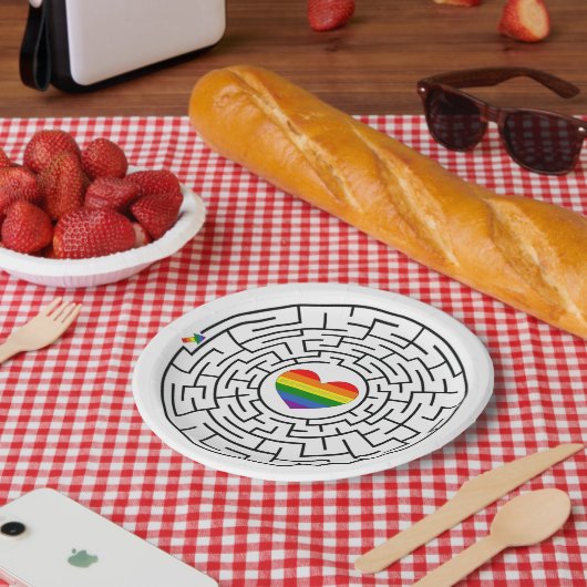 SlipperyJoe's Stolz-Labyrinth-Pfeil-Puzzle labyri Pappteller (Picknick)