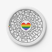 SlipperyJoe's Stolz-Labyrinth-Pfeil-Puzzle labyri Pappteller (Vorderseite)