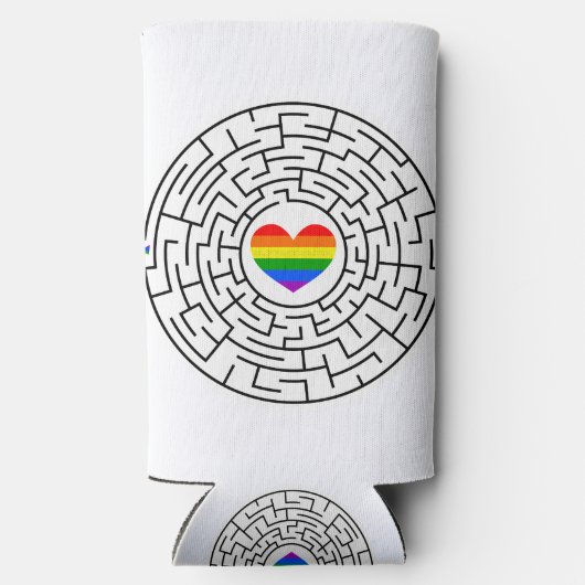 SlipperyJoe's Stolz-Labyrinth-Pfeil-Puzzle labyri Selters Dosenkühler (Rückseite)