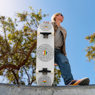 SlipperyJoe's Stolz-Labyrinth-Pfeil-Puzzle labyri Skateboard