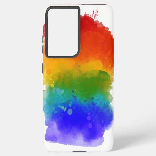 SlipperyJoe's Stolz Spritzer Farben Regenbogenfeie Samsung Galaxy Hülle (Rückseite)