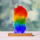 SlipperyJoe's Stolz Spritzer Regenbogenfarben Vibr Acrylschild (Neutral)
