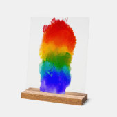 SlipperyJoe's Stolz Spritzer Regenbogenfarben Vibr Acrylschild (Winkel)
