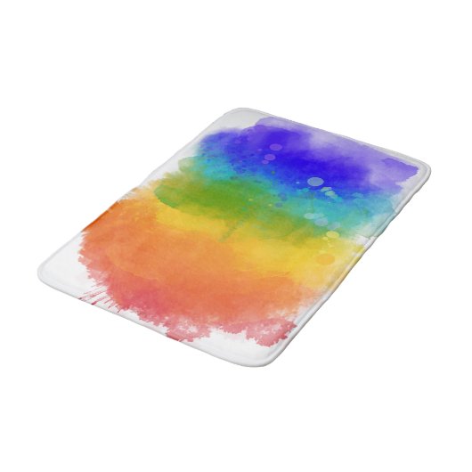 SlipperyJoe's Stolz Spritzer Regenbogenfarben Vibr Badematte (Schrägansicht)