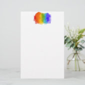 SlipperyJoe's Stolz Spritzer Regenbogenfarben Vibr Briefpapier (Stehend Vorderseite)