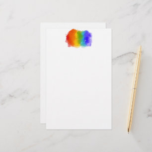 SlipperyJoe's Stolz Spritzer Regenbogenfarben Vibr Briefpapier