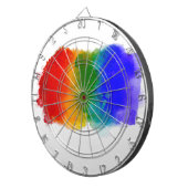 SlipperyJoe's Stolz Spritzer Regenbogenfarben Vibr Dartscheibe (Vorderseite rechts)
