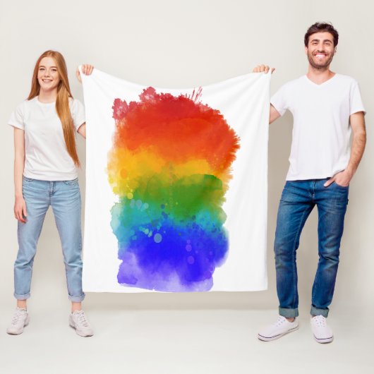 SlipperyJoe's Stolz Spritzer Regenbogenfarben Vibr Fleecedecke (Beispiel)