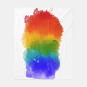 SlipperyJoe's Stolz Spritzer Regenbogenfarben Vibr Fleecedecke (Vorderseite)