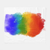 SlipperyJoe's Stolz Spritzer Regenbogenfarben Vibr Fleecedecke (Vorderseite (Horizontal))