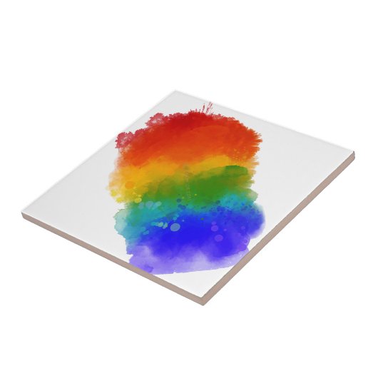 SlipperyJoe's Stolz Spritzer Regenbogenfarben Vibr Fliese (Seite)
