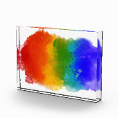 SlipperyJoe's Stolz Spritzer Regenbogenfarben Vibr Fotoblock (Rechts)