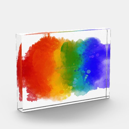 SlipperyJoe's Stolz Spritzer Regenbogenfarben Vibr Fotoblock (Links)