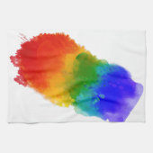 SlipperyJoe's Stolz Spritzer Regenbogenfarben Vibr Geschirrtuch (Horizontal)