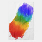 SlipperyJoe's Stolz Spritzer Regenbogenfarben Vibr Geschirrtuch (Vertikal)