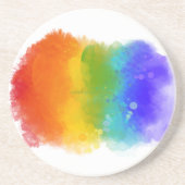 SlipperyJoe's Stolz Spritzer Regenbogenfarben Vibr Getränkeuntersetzer (Vorne)