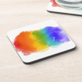 SlipperyJoe's Stolz Spritzer Regenbogenfarben Vibr Getränkeuntersetzer (Linke Seite)