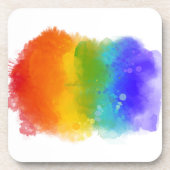 SlipperyJoe's Stolz Spritzer Regenbogenfarben Vibr Getränkeuntersetzer (Vorderseite)