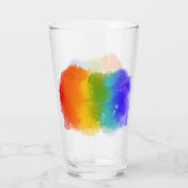 SlipperyJoe's Stolz Spritzer Regenbogenfarben Vibr Glas (Rückseite)