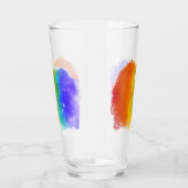 SlipperyJoe's Stolz Spritzer Regenbogenfarben Vibr Glas (Rechts)