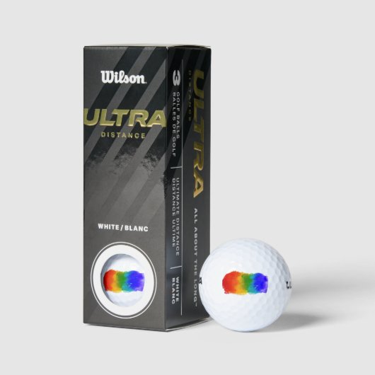 SlipperyJoe's Stolz Spritzer Regenbogenfarben Vibr Golfball (Verpackungen)