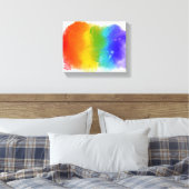 SlipperyJoe's Stolz Spritzer Regenbogenfarben Vibr Leinwanddruck (Insitu (Schlafzimmer))