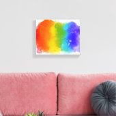 SlipperyJoe's Stolz Spritzer Regenbogenfarben Vibr Leinwanddruck (Insitu (Wohnzimmer))