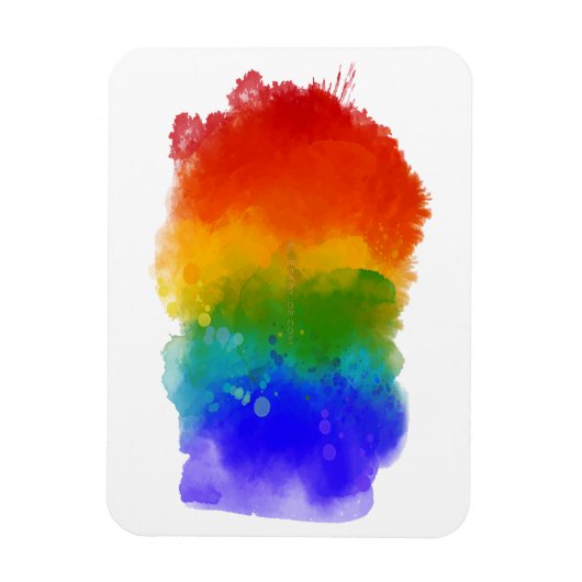 SlipperyJoe's Stolz Spritzer Regenbogenfarben Vibr Magnet (Vertikal)
