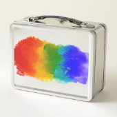 SlipperyJoe's Stolz Spritzer Regenbogenfarben Vibr Metall Brotdose (Rückseite)