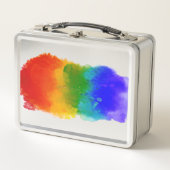 SlipperyJoe's Stolz Spritzer Regenbogenfarben Vibr Metall Brotdose (Vorderseite)