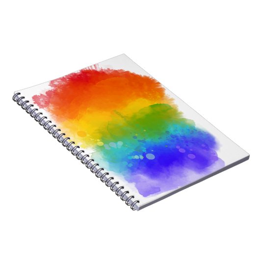 SlipperyJoe's Stolz Spritzer Regenbogenfarben Vibr Notizblock (Rechte Seite)