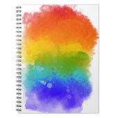 SlipperyJoe's Stolz Spritzer Regenbogenfarben Vibr Notizblock (Vorderseite)