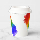 SlipperyJoe's Stolz Spritzer Regenbogenfarben Vibr Pappbecher (Rechts)
