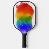 SlipperyJoe's Stolz Spritzer Regenbogenfarben Vibr Pickleball Schläger (Rückseite)