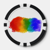 SlipperyJoe's Stolz Spritzer Regenbogenfarben Vibr Pokerchips (Vorderseite)