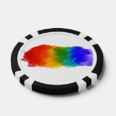 SlipperyJoe's Stolz Spritzer Regenbogenfarben Vibr Pokerchips (Einzeln)