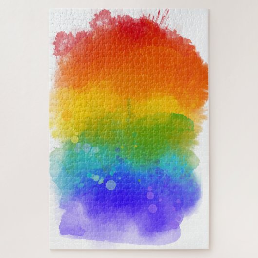 SlipperyJoe's Stolz Spritzer Regenbogenfarben Vibr Puzzle (Vertikal)
