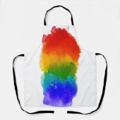 SlipperyJoe's Stolz Spritzer Regenbogenfarben Vibr Schürze (Vorderseite)