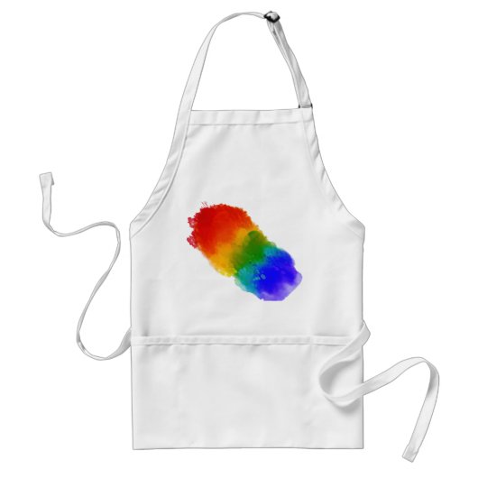 SlipperyJoe's Stolz Spritzer Regenbogenfarben Vibr Schürze (Vorne)