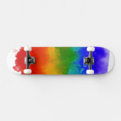 SlipperyJoe's Stolz Spritzer Regenbogenfarben Vibr Skateboard (Horizontal)
