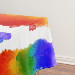 SlipperyJoe's Stolz Spritzer Regenbogenfarben Vibr Tischdecke