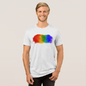 SlipperyJoe's Stolz Spritzer Regenbogenfarben Vibr Tri-Blend Shirt (Vorderseite voll)
