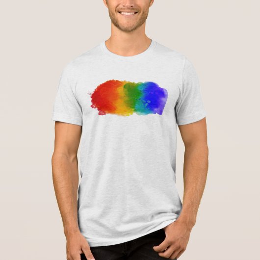 SlipperyJoe's Stolz Spritzer Regenbogenfarben Vibr Tri-Blend Shirt (Vorderseite)
