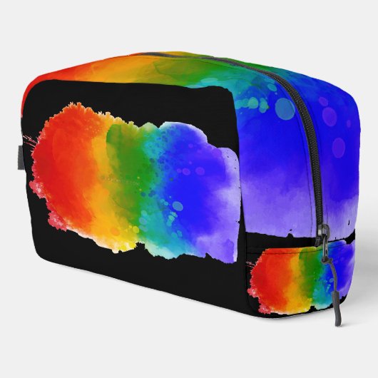 SlipperyJoe's Stolz Spritzer Regenbogenfarben Vibr Waschbeutel (Rechte Ecke)